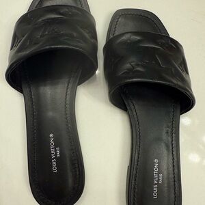 Louis Vuitton Revival Black Leather Sandal